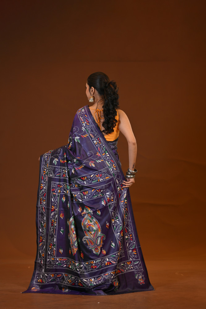 Blended Silk Kantha Saree