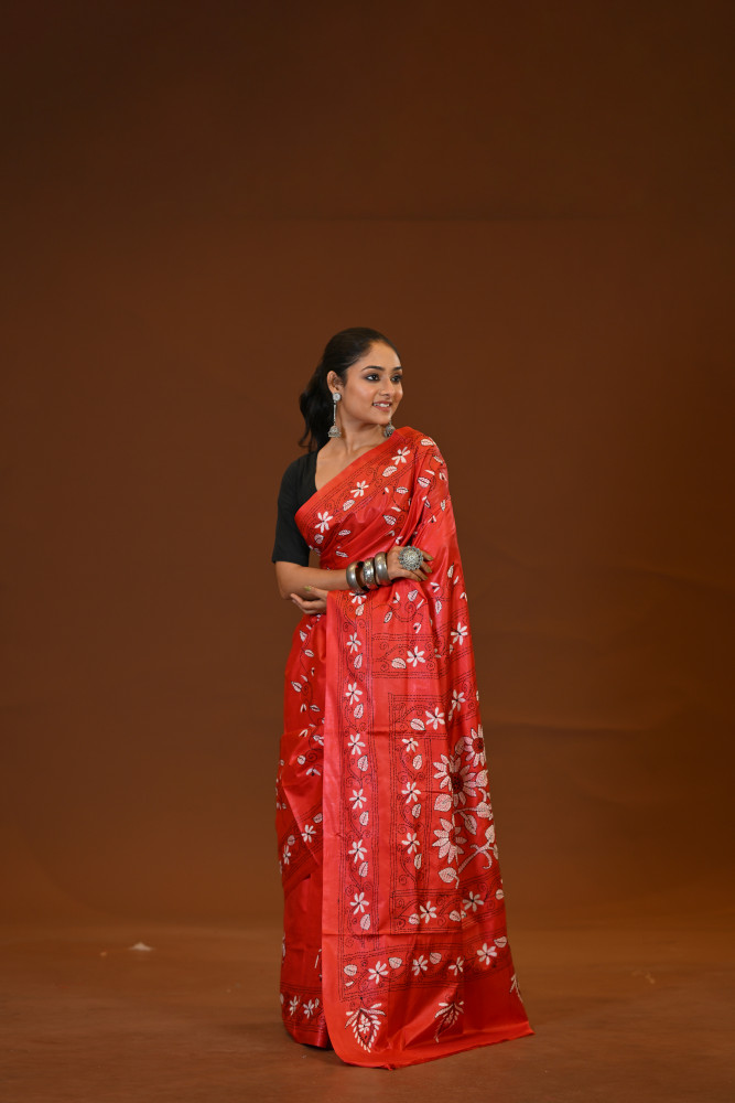 Blended Silk Kantha Saree