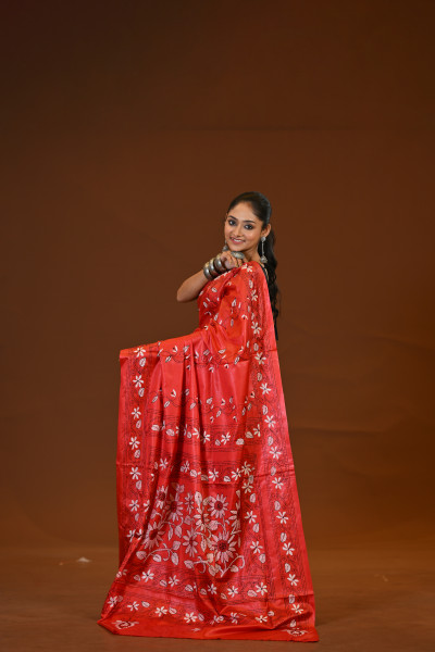 Blended Silk Kantha Saree