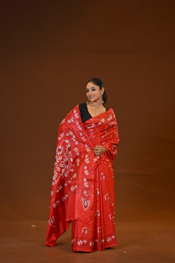 Blended Silk Kantha Saree