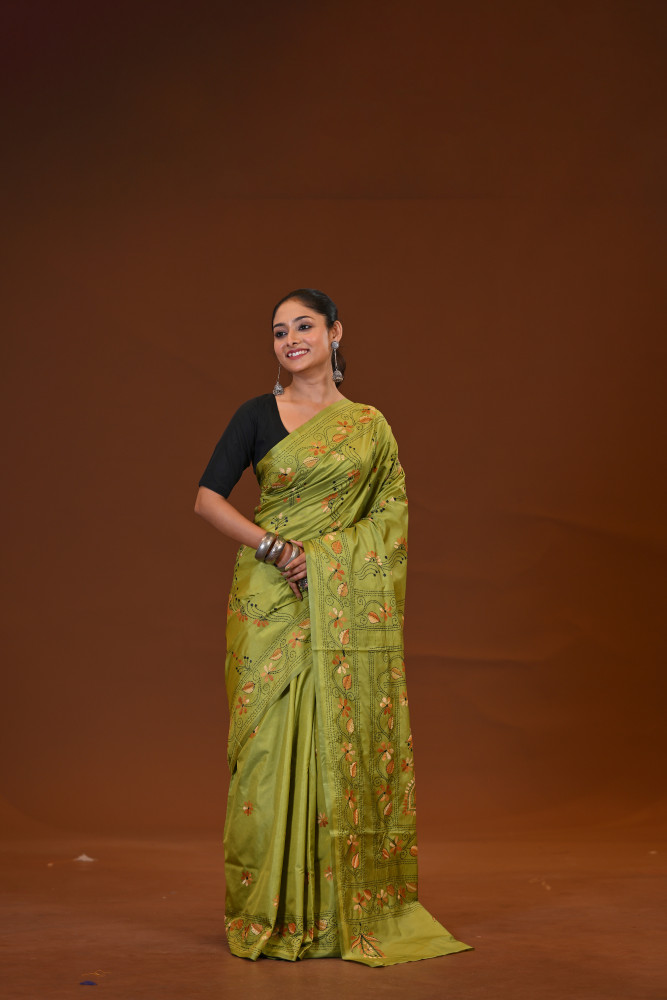 Blended Silk Kantha Saree