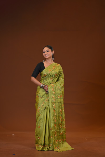 Blended Silk Kantha Saree