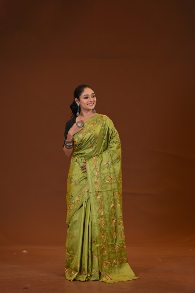 Blended Silk Kantha Saree