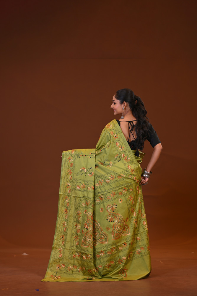 Blended Silk Kantha Saree