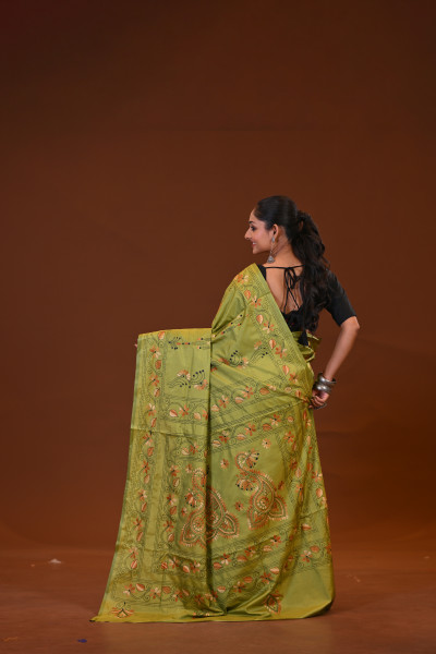 Blended Silk Kantha Saree