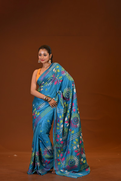 Blended Silk Kantha Saree