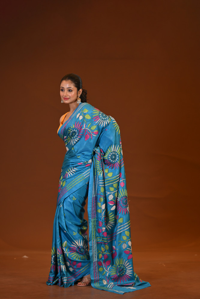 Blended Silk Kantha Saree