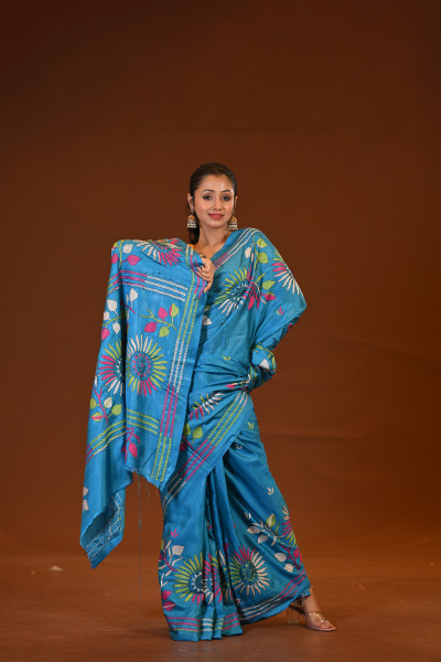 Blended Silk Kantha Saree