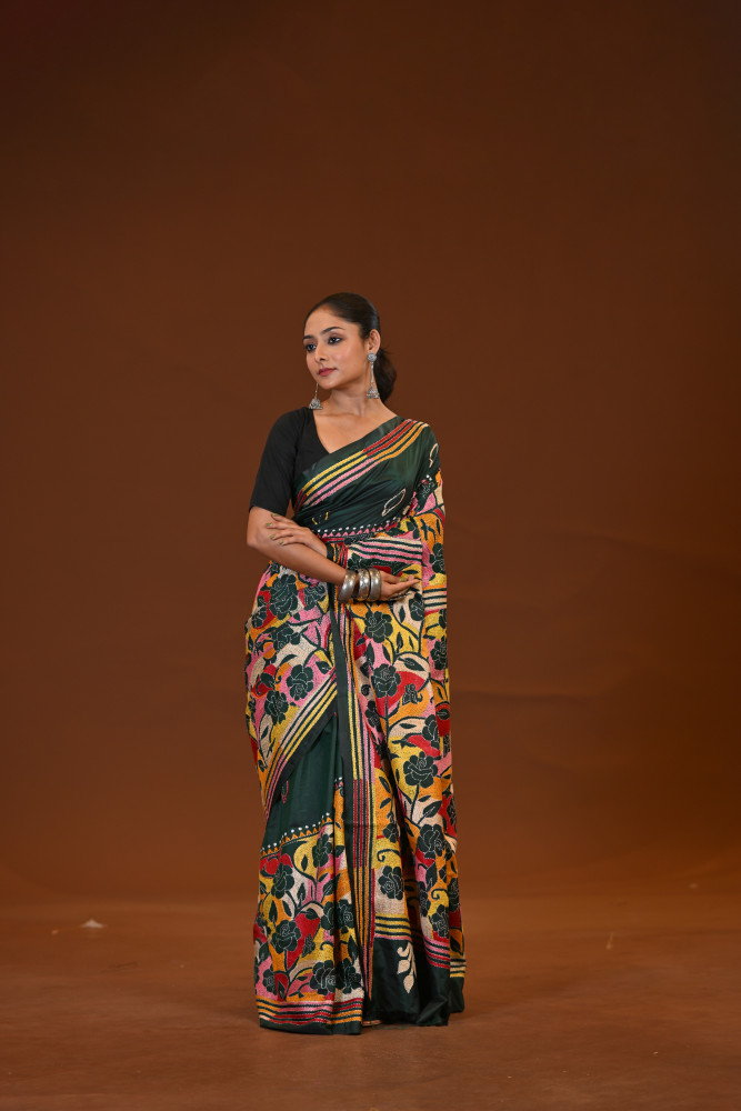 Blended Silk Kantha Saree