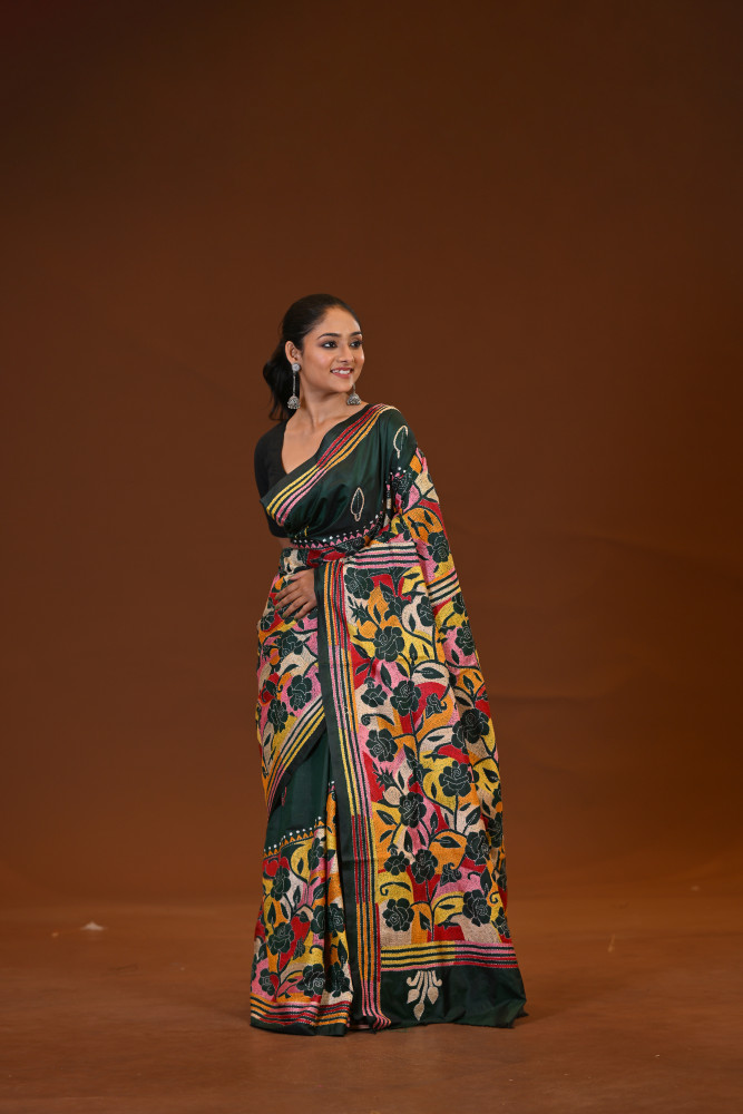 Blended Silk Kantha Saree
