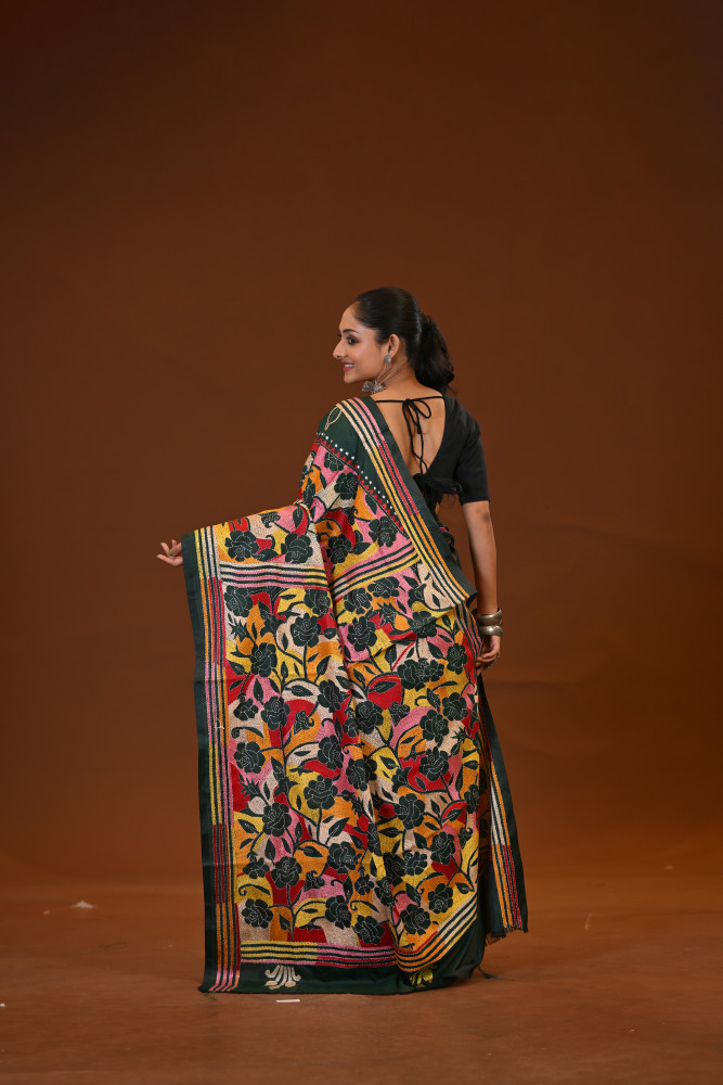 Blended Silk Kantha Saree