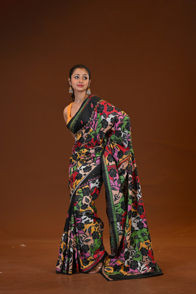 Blended Silk Kantha Saree