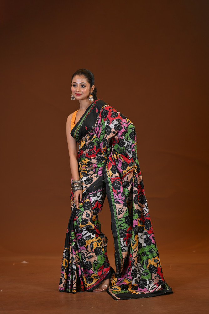 Blended Silk Kantha Saree