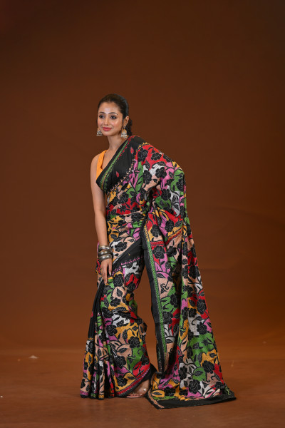 Blended Silk Kantha Saree