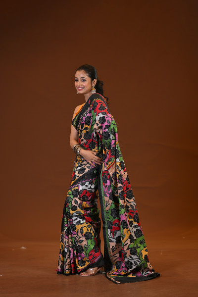 Blended Silk Kantha Saree