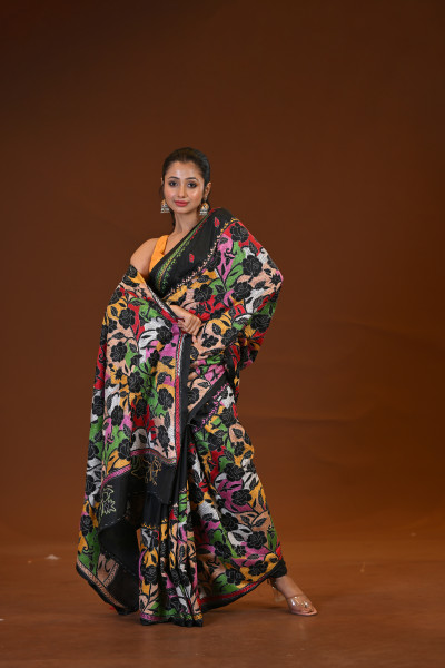Blended Silk Kantha Saree