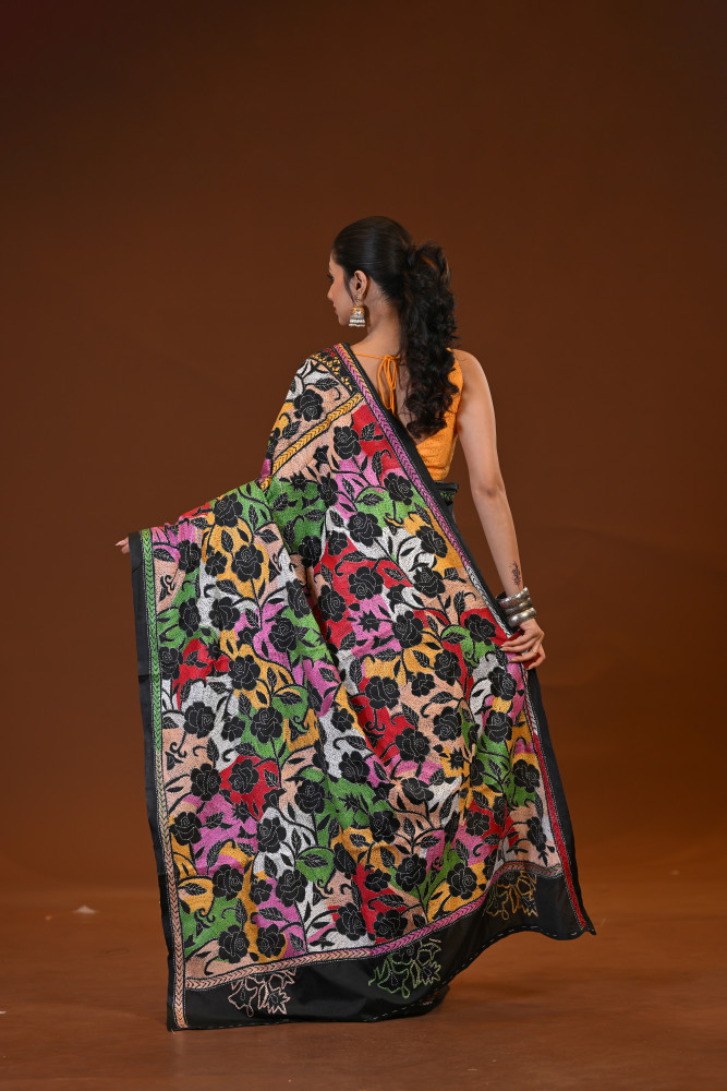 Blended Silk Kantha Saree
