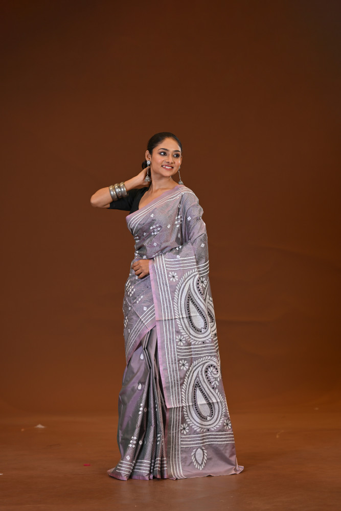 Blended Silk Kantha Saree