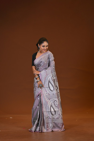 Blended Silk Kantha Saree