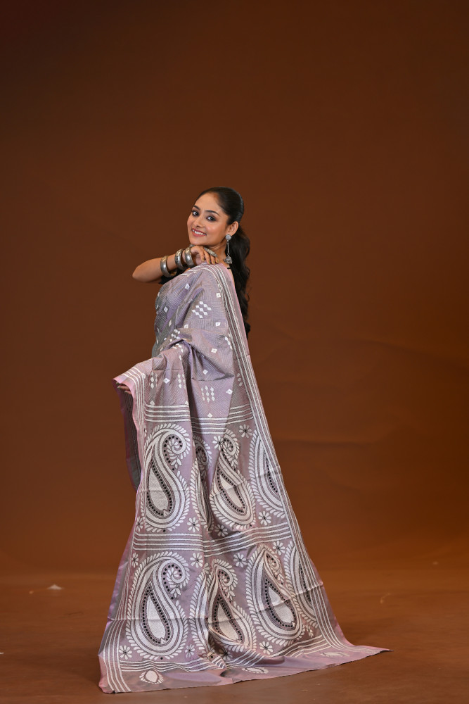 Blended Silk Kantha Saree