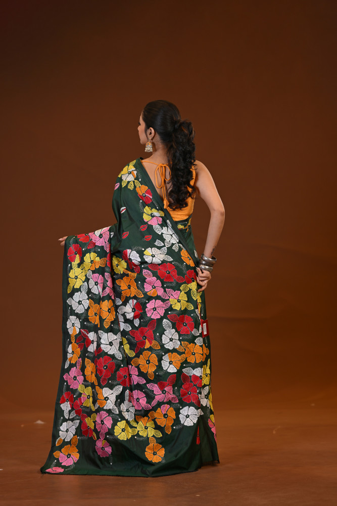 Blended Silk Kantha Saree
