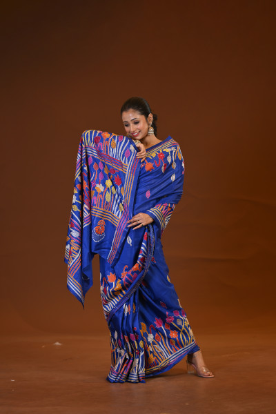 Blended Silk Kantha Saree