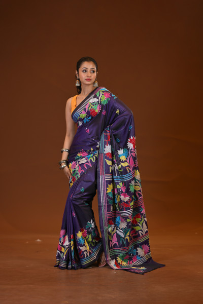 Blended Silk Kantha Saree