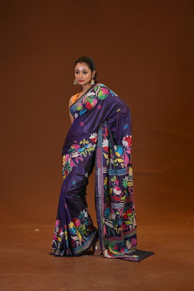 Blended Silk Kantha Saree