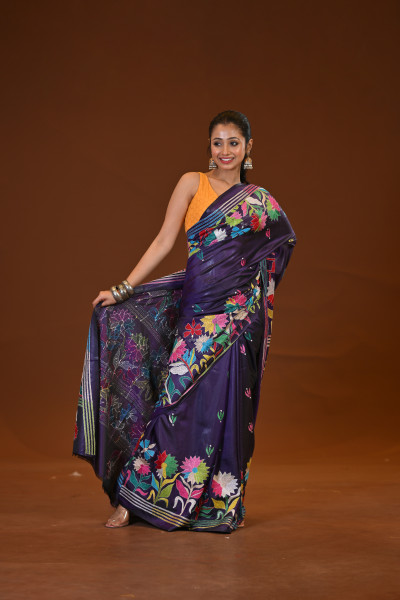 Blended Silk Kantha Saree