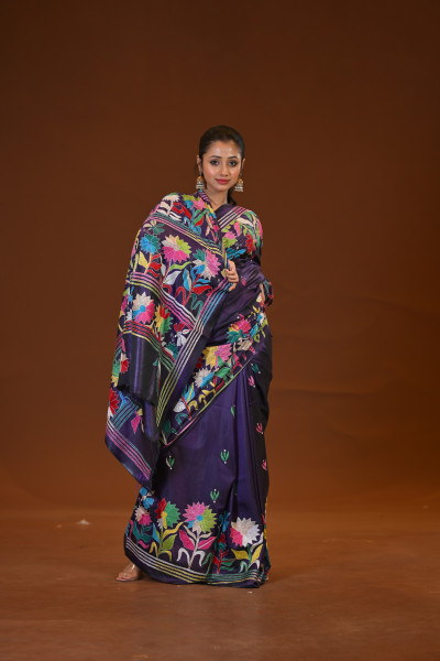 Blended Silk Kantha Saree