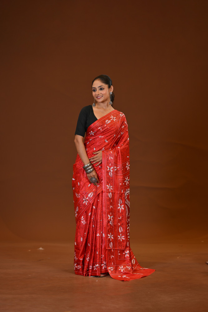 Blended Silk Kantha Saree