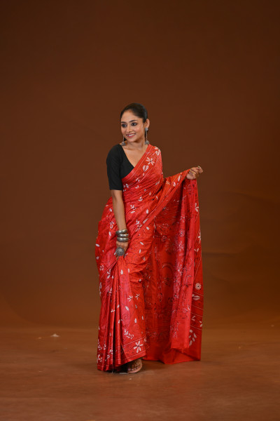 Blended Silk Kantha Saree
