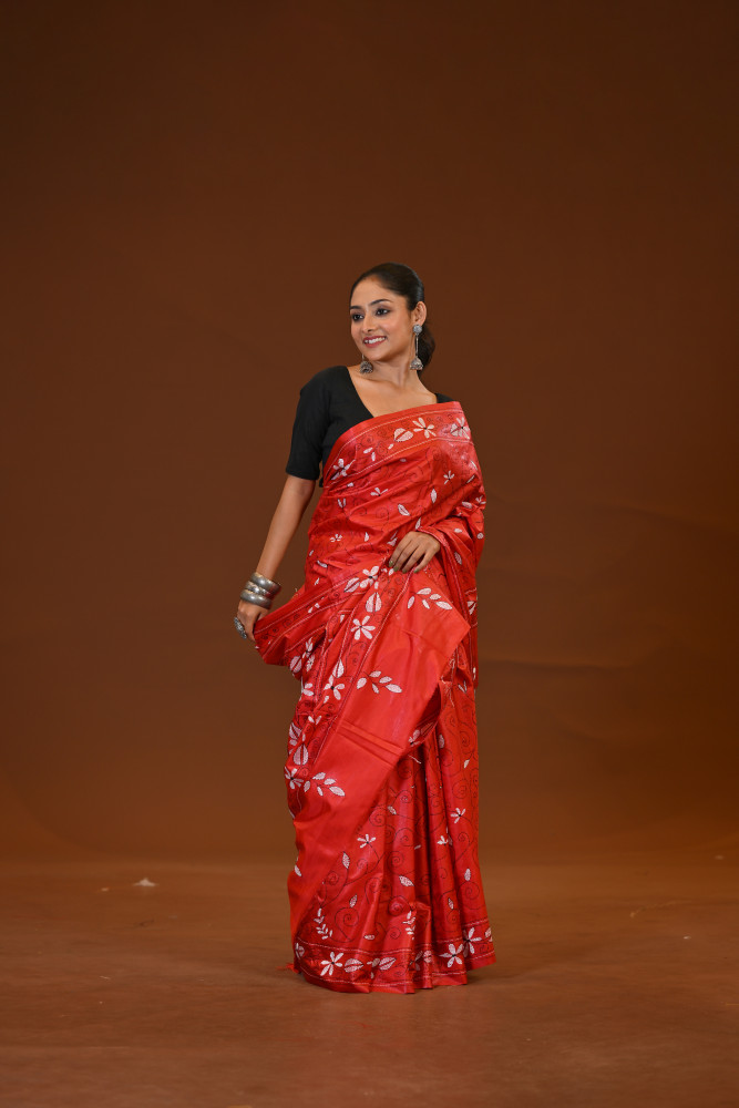 Blended Silk Kantha Saree