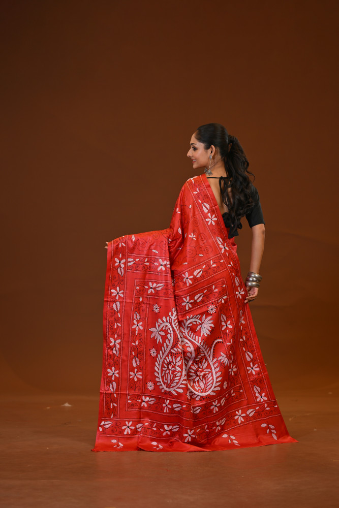 Blended Silk Kantha Saree