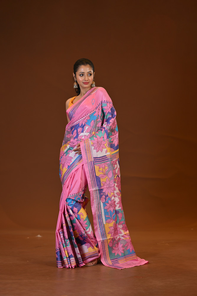Blended Silk Kantha Saree