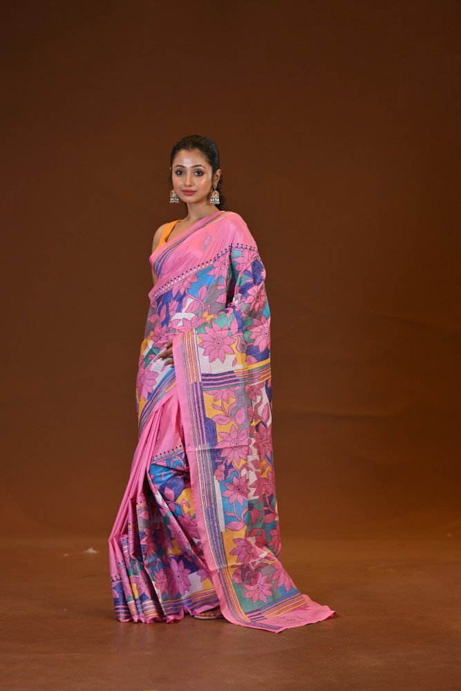 Blended Silk Kantha Saree