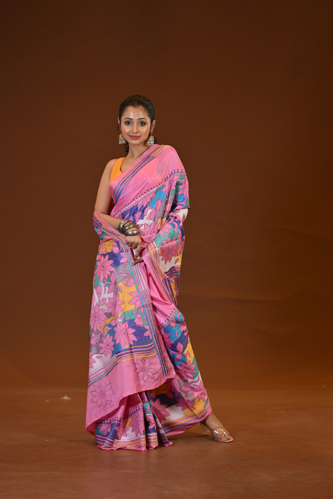 Blended Silk Kantha Saree
