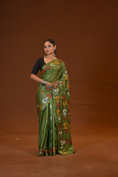 Blended Silk Kantha Saree