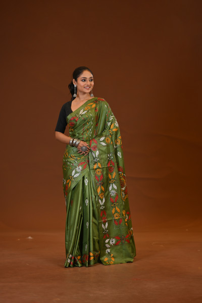 Blended Silk Kantha Saree