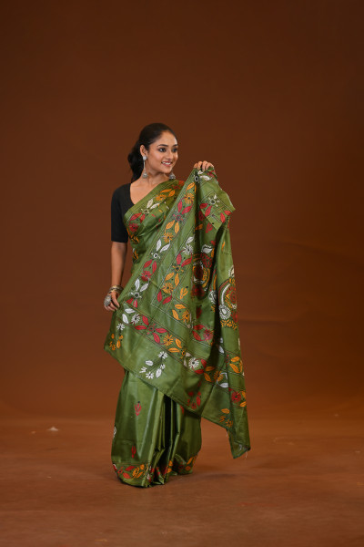 Blended Silk Kantha Saree
