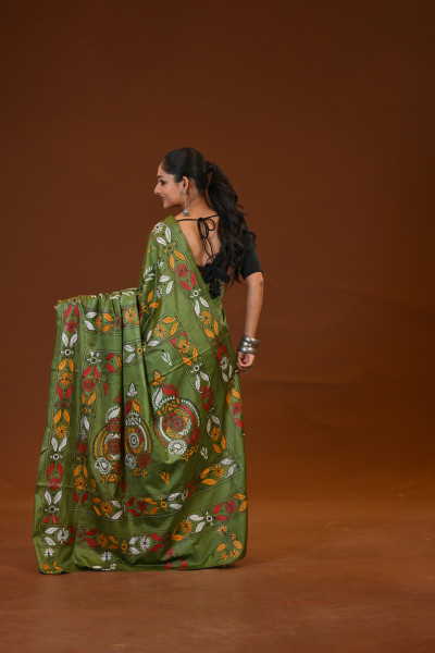 Blended Silk Kantha Saree