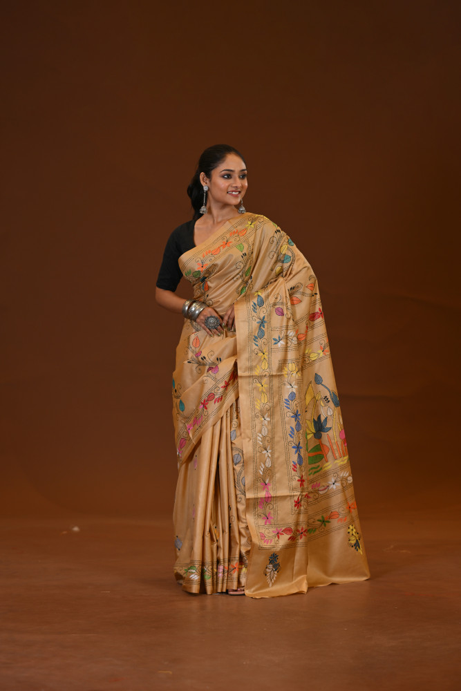 Blended Silk Kantha Saree