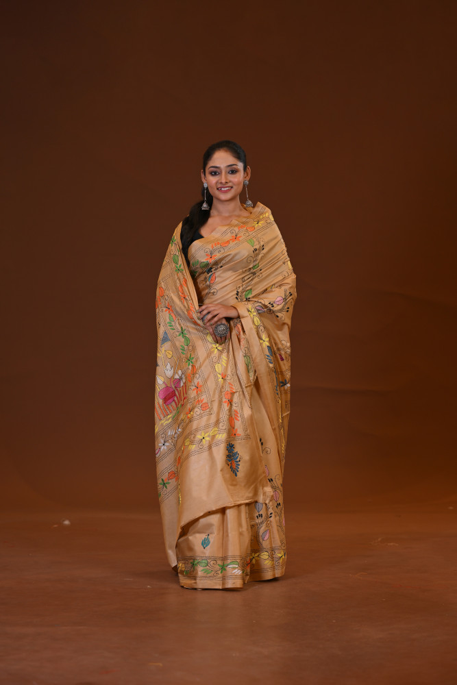 Blended Silk Kantha Saree