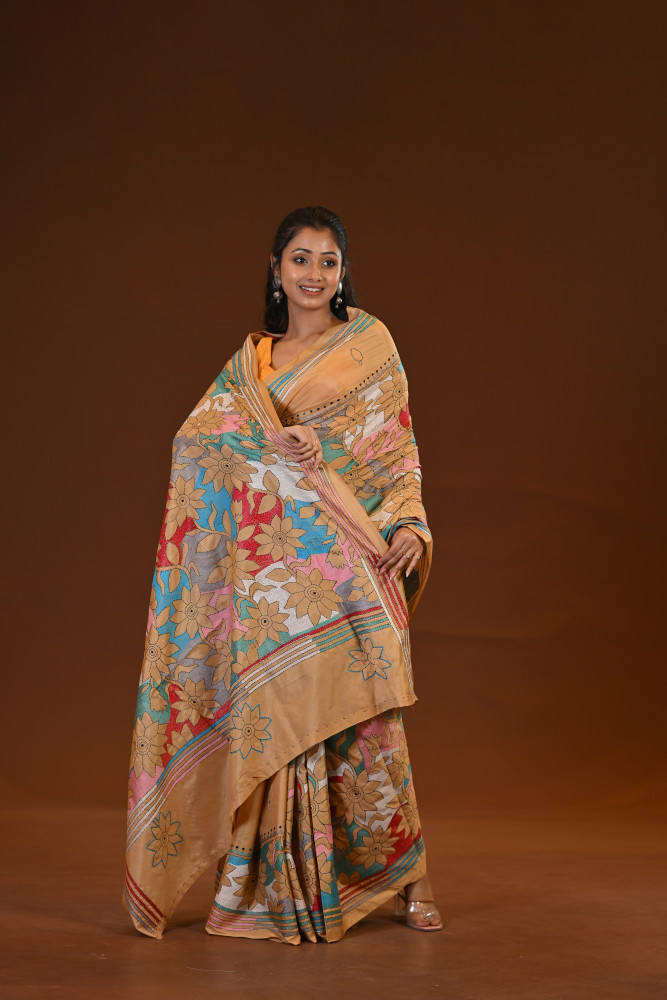 Blended Silk Kantha Saree