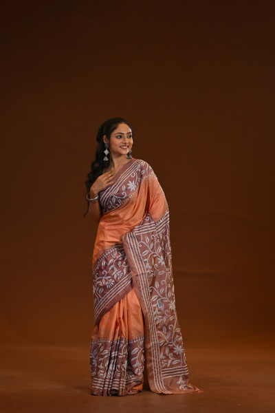 Blended Silk Kantha Saree