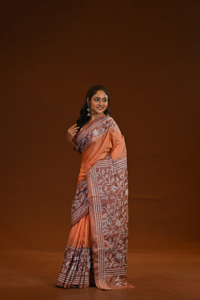Blended Silk Kantha Saree
