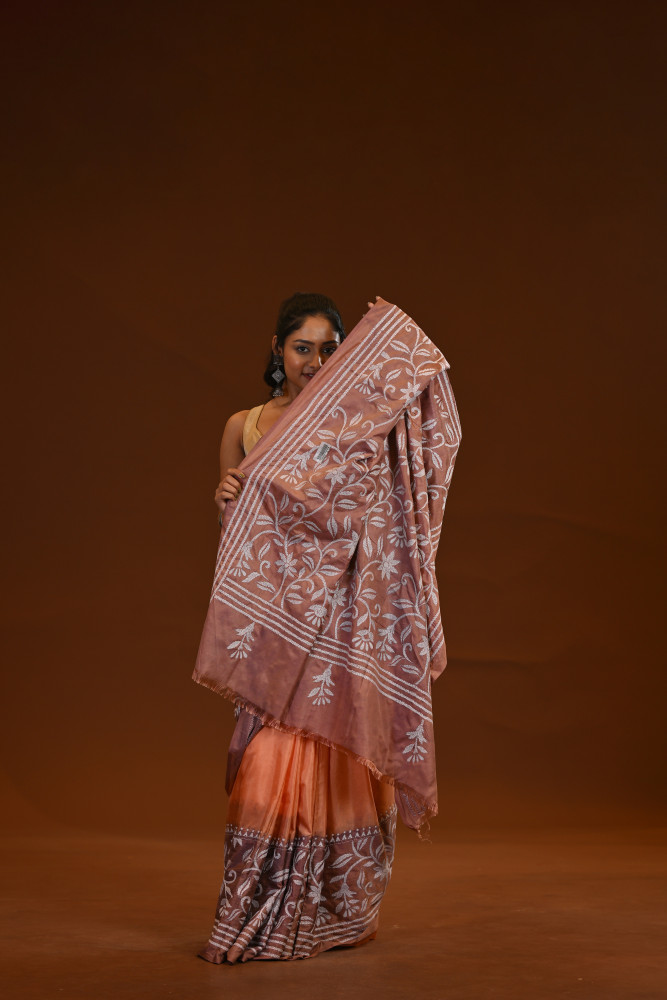 Blended Silk Kantha Saree