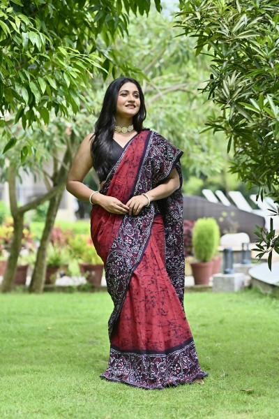 RAJARAJESHWARI HAND BATIK SAREE