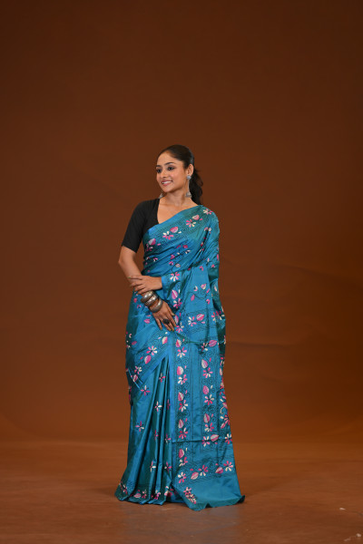 Blended Silk Kantha Saree