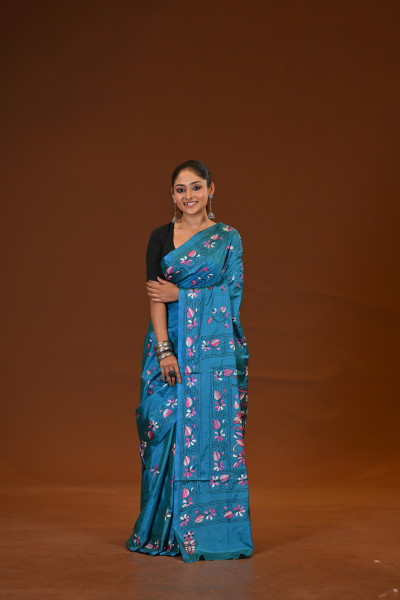 Blended Silk Kantha Saree